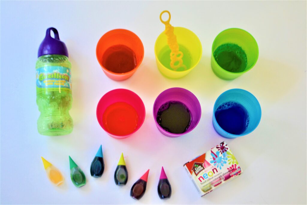 supplies for bubble painting