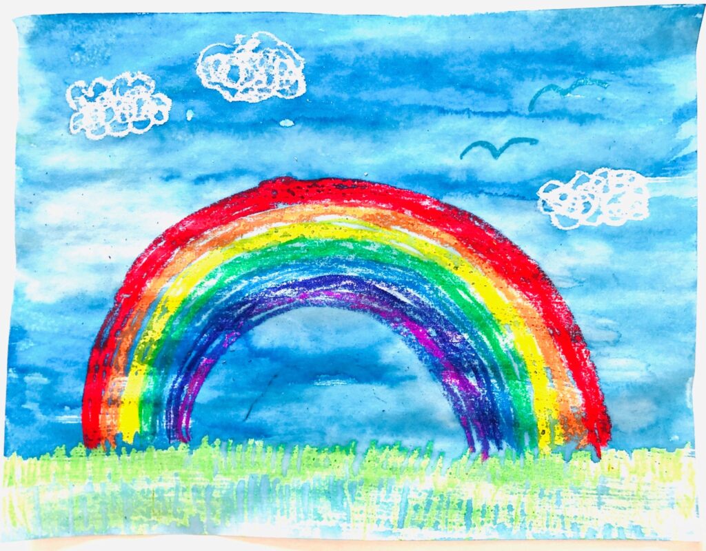 Rainbow Crayon Resist Art Project for Kindergarteners The Play